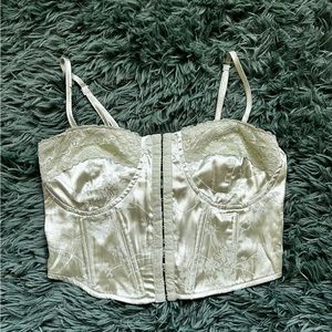 XS LA Hearts Sage Green Corset